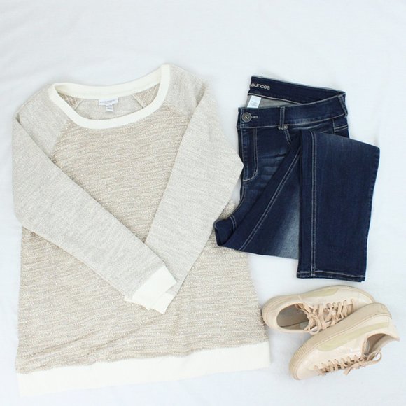 Liz Lange Maternity Rosy Gold Crewneck Sz XXL - Picture 1 of 5